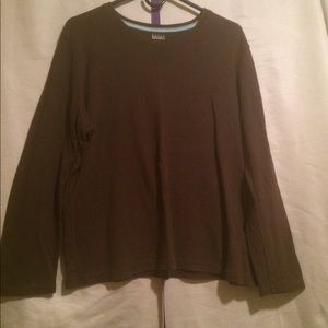 Basic Editions Brown Long Sleeve T-Shirt